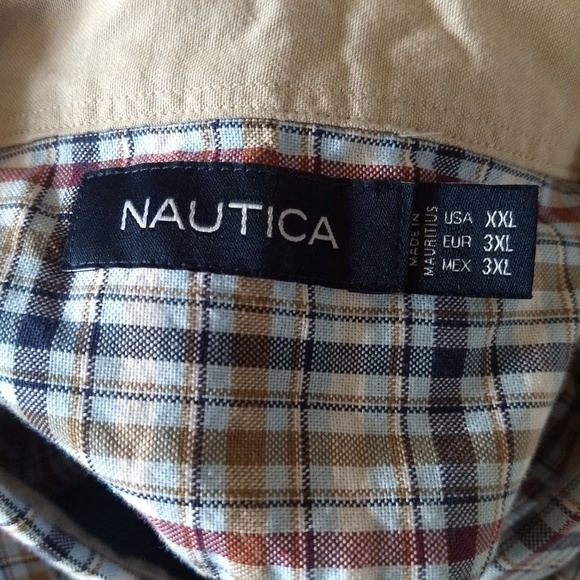 Nautica Mens Button-Down Multi-Color Check - Picture 6 of 6